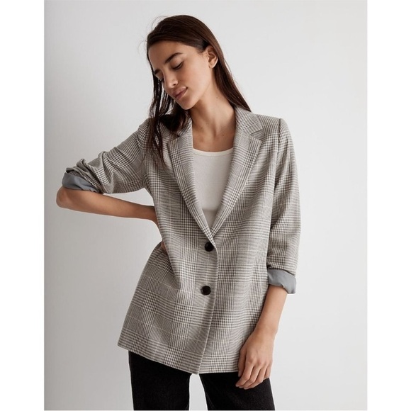 Madewell NH844 The Dorset Blazer in‎ Galloway Plaid L - Picture 1 of 7